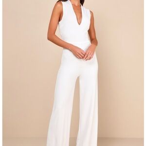 Lulu’s XL Thinking Out Loud Backless Jumpsuit